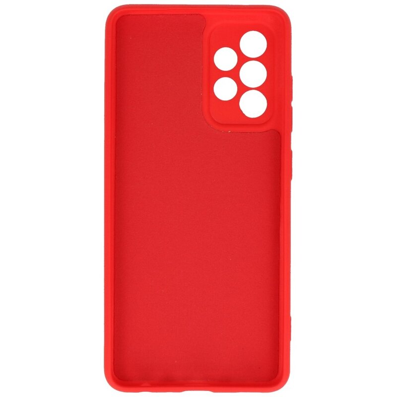 Coque en TPU couleur tendance de 2,0 mm d'épaisseur pour Samsung Galaxy A52 5G Rouge