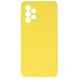 Carcasa De TPU De Color De Moda Gruesa De 2.0mm Para Samsung Galaxy A52 5G Amarillo