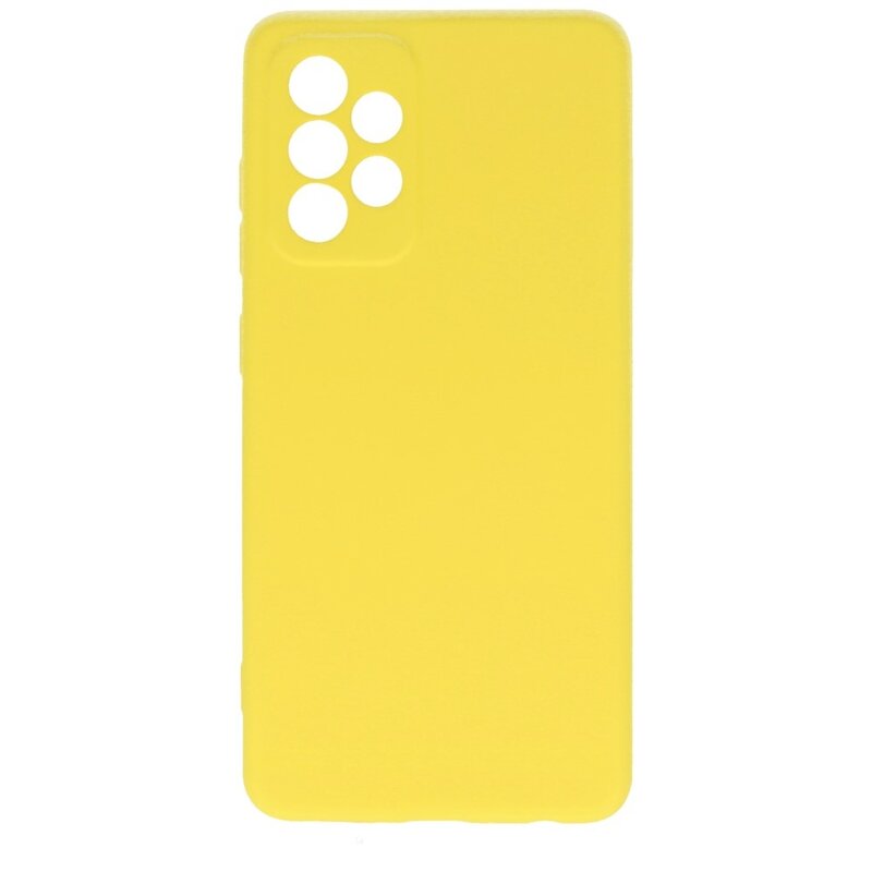 Coque en TPU couleur tendance de 2,0 mm d'épaisseur pour Samsung Galaxy A52 5G jaune