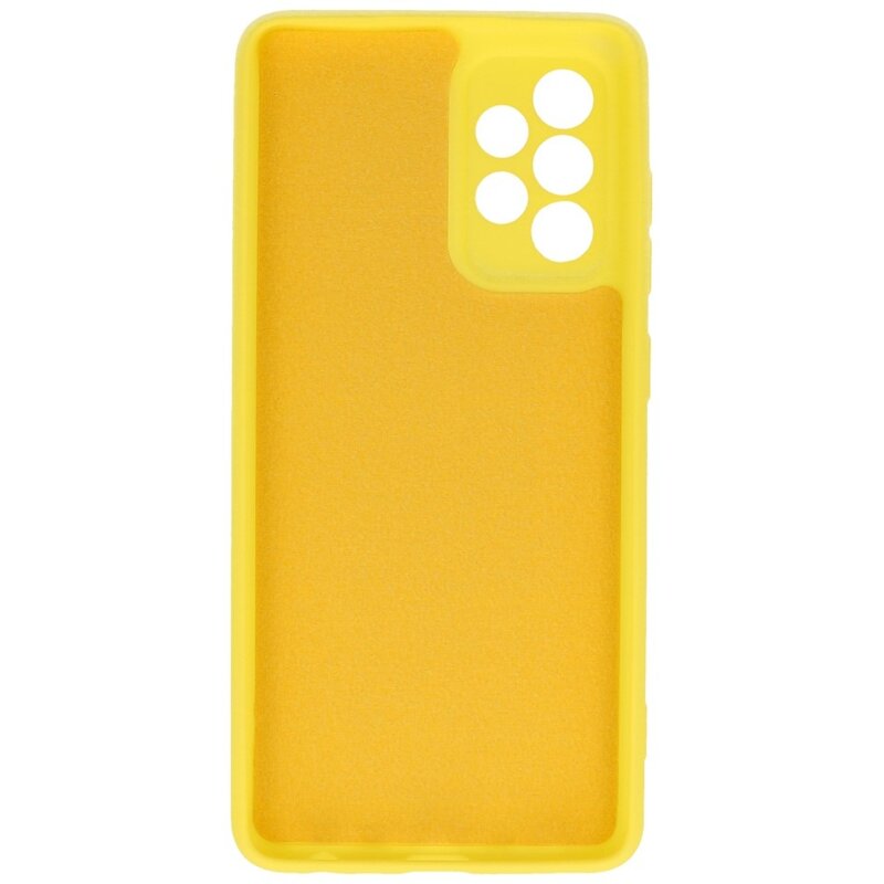 2,0 mm tyk mode farve TPU taske til Samsung Galaxy A52 5G gul