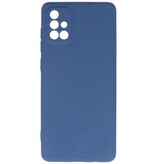 Coque en TPU Fashion Color Samsung Galaxy A71 Bleu Marine