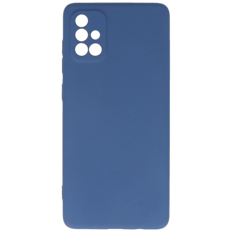 Coque en TPU Fashion Color Samsung Galaxy A71 Bleu Marine