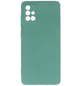 Custodia in TPU color moda per Samsung Galaxy A71 verde scuro