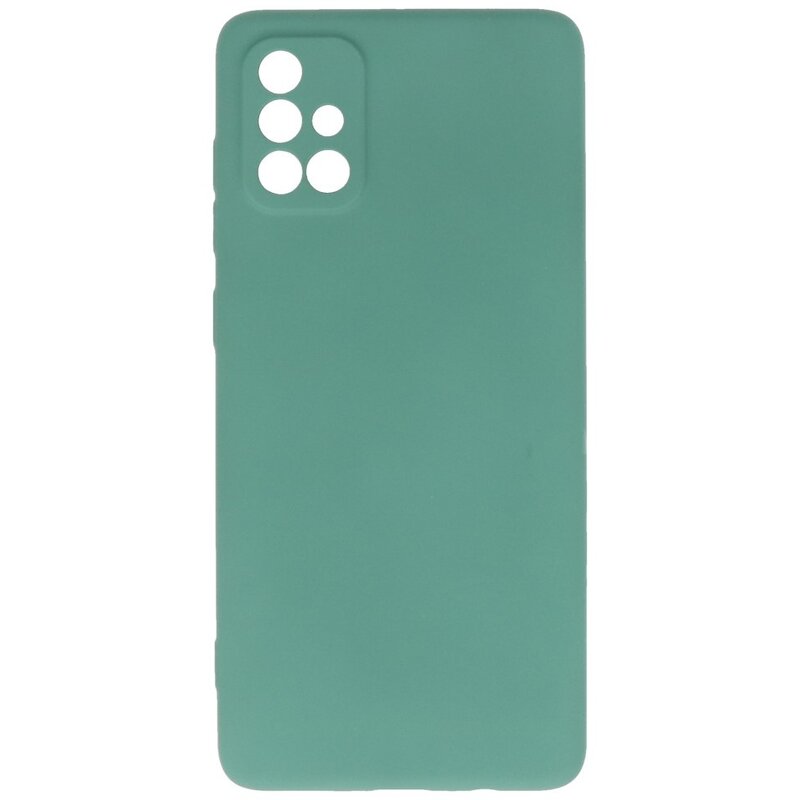 Coque en TPU Fashion Color Samsung Galaxy A71 Vert Foncé