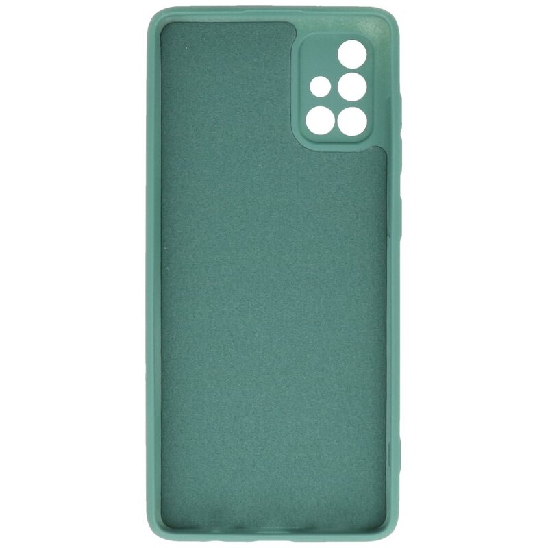Fashion Color TPU Cover Samsung Galaxy A71 Mørkegrøn