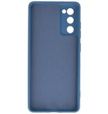 Carcasa de TPU de color de moda de 2.0 mm de espesor para Samsung Galaxy S20 FE Azul marino