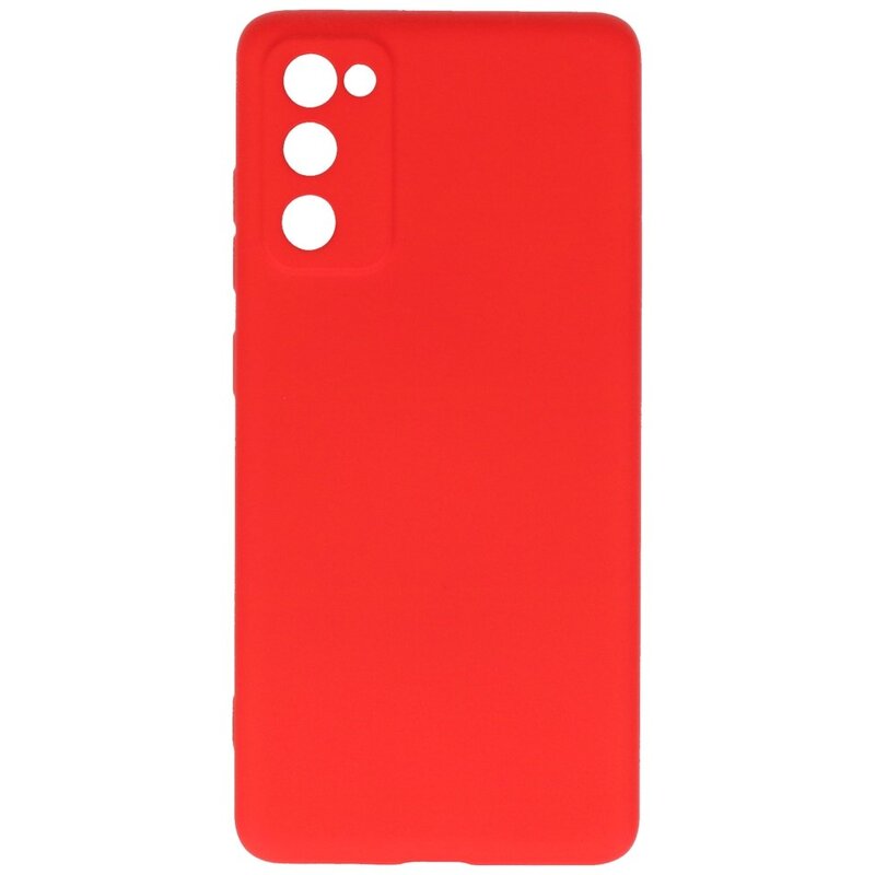 Custodia in TPU di colore moda spesso 2,0 mm per Samsung Galaxy S20 FE rosso