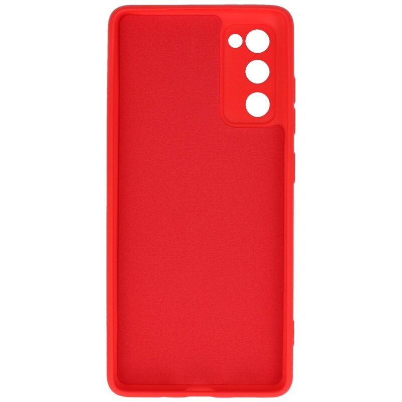 Custodia in TPU di colore moda spesso 2,0 mm per Samsung Galaxy S20 FE rosso
