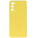 Custodia in TPU di colore moda spesso 2,0 mm per Samsung Galaxy S20 FE giallo