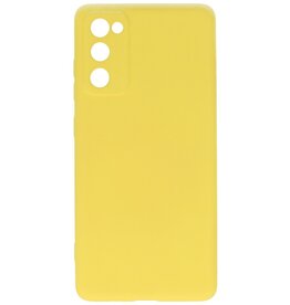 Custodia in TPU di colore moda spesso 2,0 mm per Samsung Galaxy S20 FE giallo