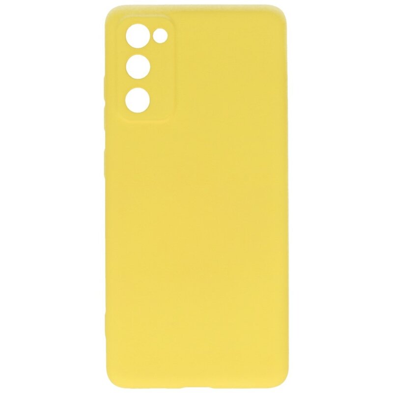 Carcasa de TPU de color de moda de 2.0 mm de espesor para Samsung Galaxy S20 FE Amarillo