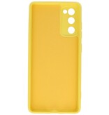 Custodia in TPU di colore moda spesso 2,0 mm per Samsung Galaxy S20 FE giallo