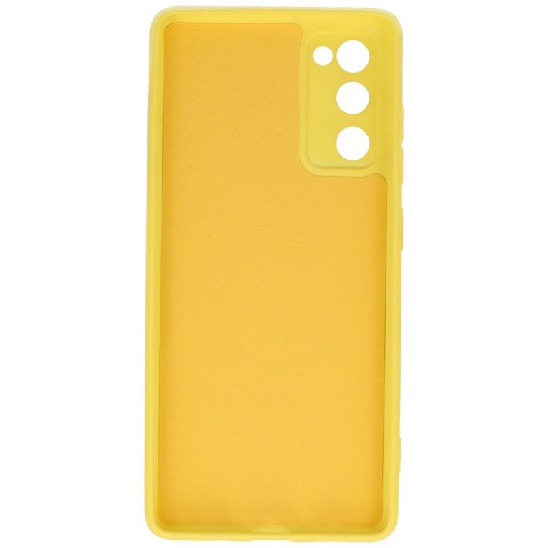 Custodia in TPU di colore moda spesso 2,0 mm per Samsung Galaxy S20 FE giallo