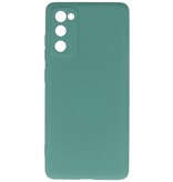 Custodia in TPU di colore moda spesso 2,0 mm per Samsung Galaxy S20 FE verde scuro