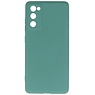 Custodia in TPU di colore moda spesso 2,0 mm per Samsung Galaxy S20 FE verde scuro
