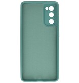 Custodia in TPU di colore moda spesso 2,0 mm per Samsung Galaxy S20 FE verde scuro