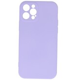 2.0mm Dikke Fashion Color TPU Hoesje voor iPhone 12 Pro Paars