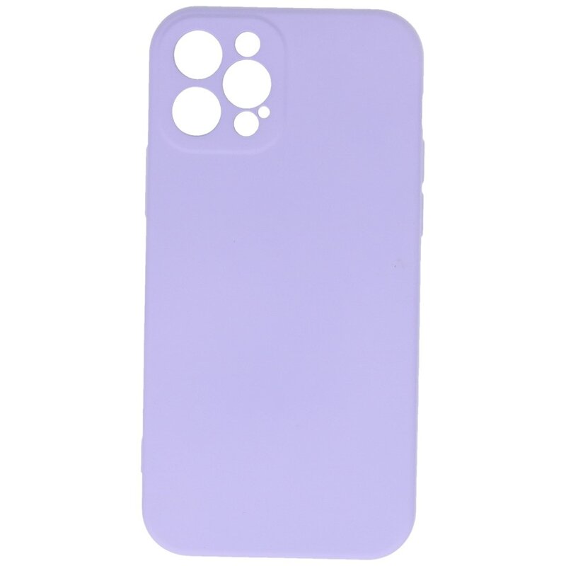 2.0mm Dikke Fashion Color TPU Hoesje voor iPhone 12 Pro Paars