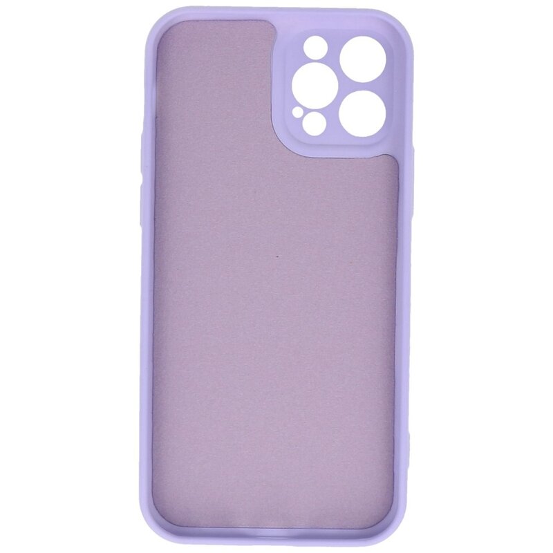 2.0mm Dikke Fashion Color TPU Hoesje voor iPhone 12 Pro Paars