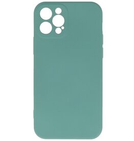 2,0 mm dicke Modefarbe TPU Hülle iPhone 12 - 12 Pro Dunkelgrün