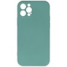 2,0 mm dicke Modefarbe TPU Hülle iPhone 12 - 12 Pro Dunkelgrün