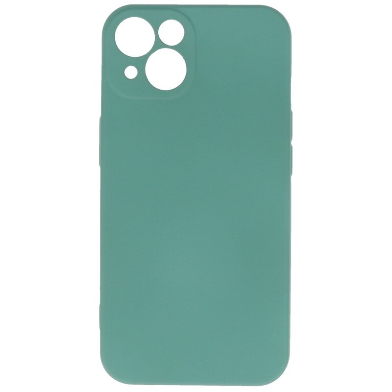 Mode farve TPU taske iPhone 13 mørkegrøn