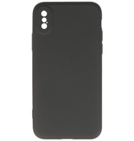 Estuche de TPU de color de moda de 2.0 mm para iPhone X - Negro Xs