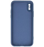 Coque en TPU Couleur Mode 2.0mm pour iPhone X - Xs Bleu Marine