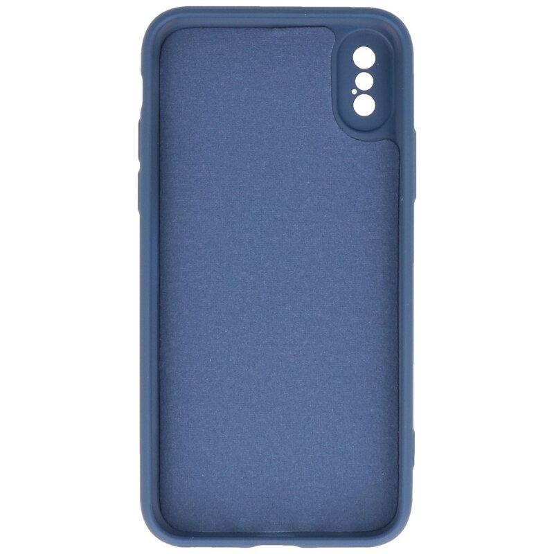 Estuche de TPU de color de moda de 2.0 mm para iPhone X - Xs azul marino
