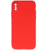 Estuche de TPU de color de moda de 2.0 mm para iPhone X - Xs rojo