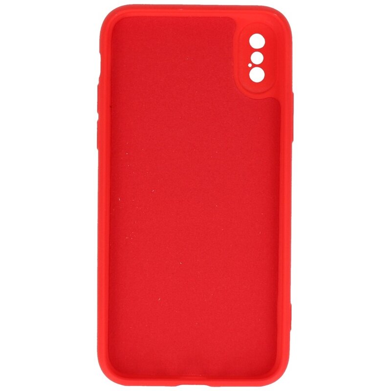 Estuche de TPU de color de moda de 2.0 mm para iPhone X - Xs rojo