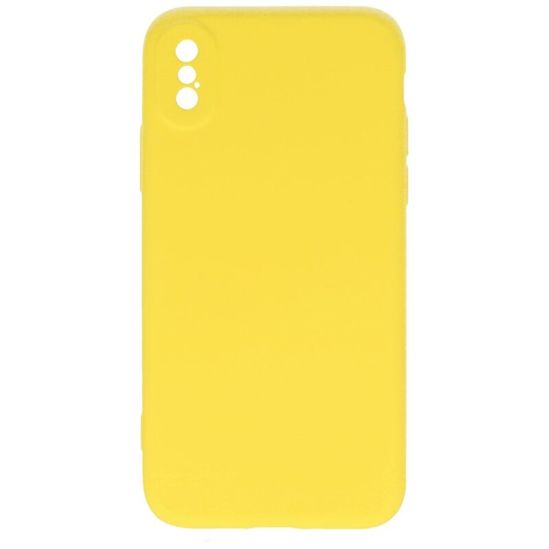 Estuche de TPU de color de moda de 2.0 mm para iPhone X - Xs amarillo