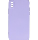 2.0mm Fashion Color TPU Case for iPhone X - Xs Purple