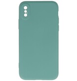 2.0mm Fashion Color TPU Hoesje voor iPhone X - Xs Donker Groen