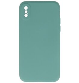 2.0mm Fashion Color TPU Hoesje voor iPhone X - Xs Donker Groen
