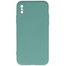 2.0mm Fashion Color TPU Hoesje voor iPhone X - Xs Donker Groen
