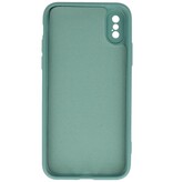 2.0mm Fashion Color TPU Hoesje voor iPhone X - Xs Donker Groen