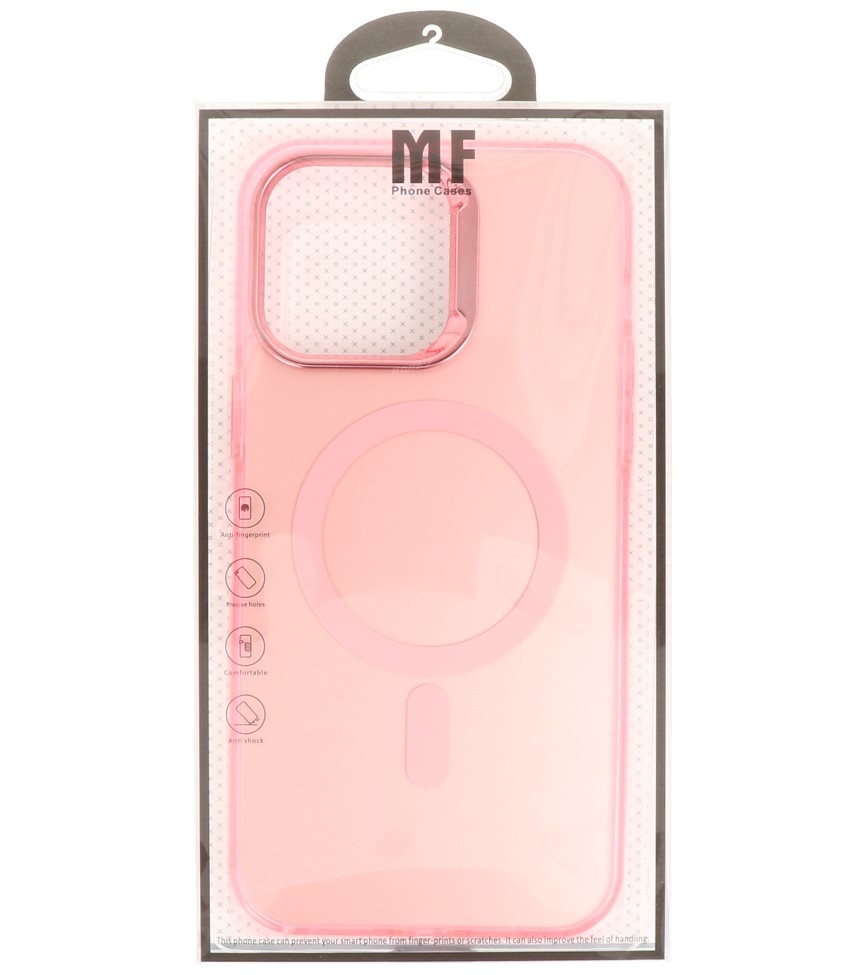 IMD Magnetic Fashion Color Hard Case voor iPhone 14 Pro Max Roze