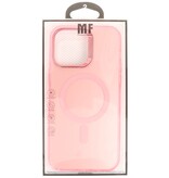 Étui rigide de couleur de mode magnétique IMD pour iPhone 15 Plus rose