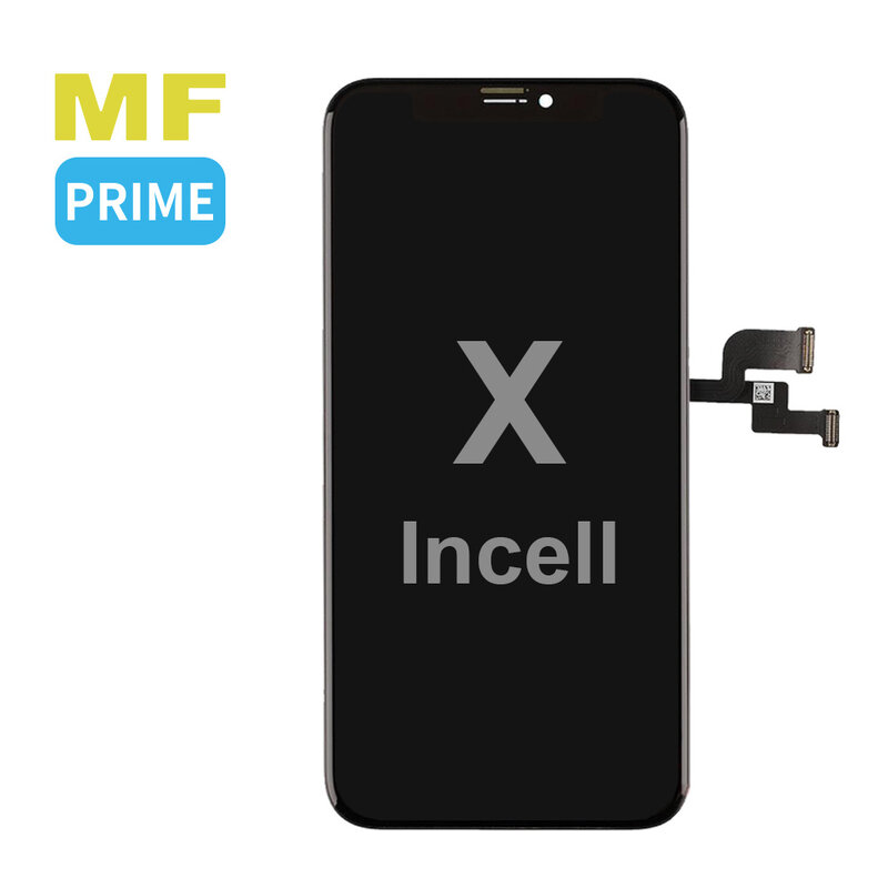 MF Display Hausmarke MF Prime Incell LCD-Halterung für iPhone X Schwarz + kostenloses MF-Vollglas