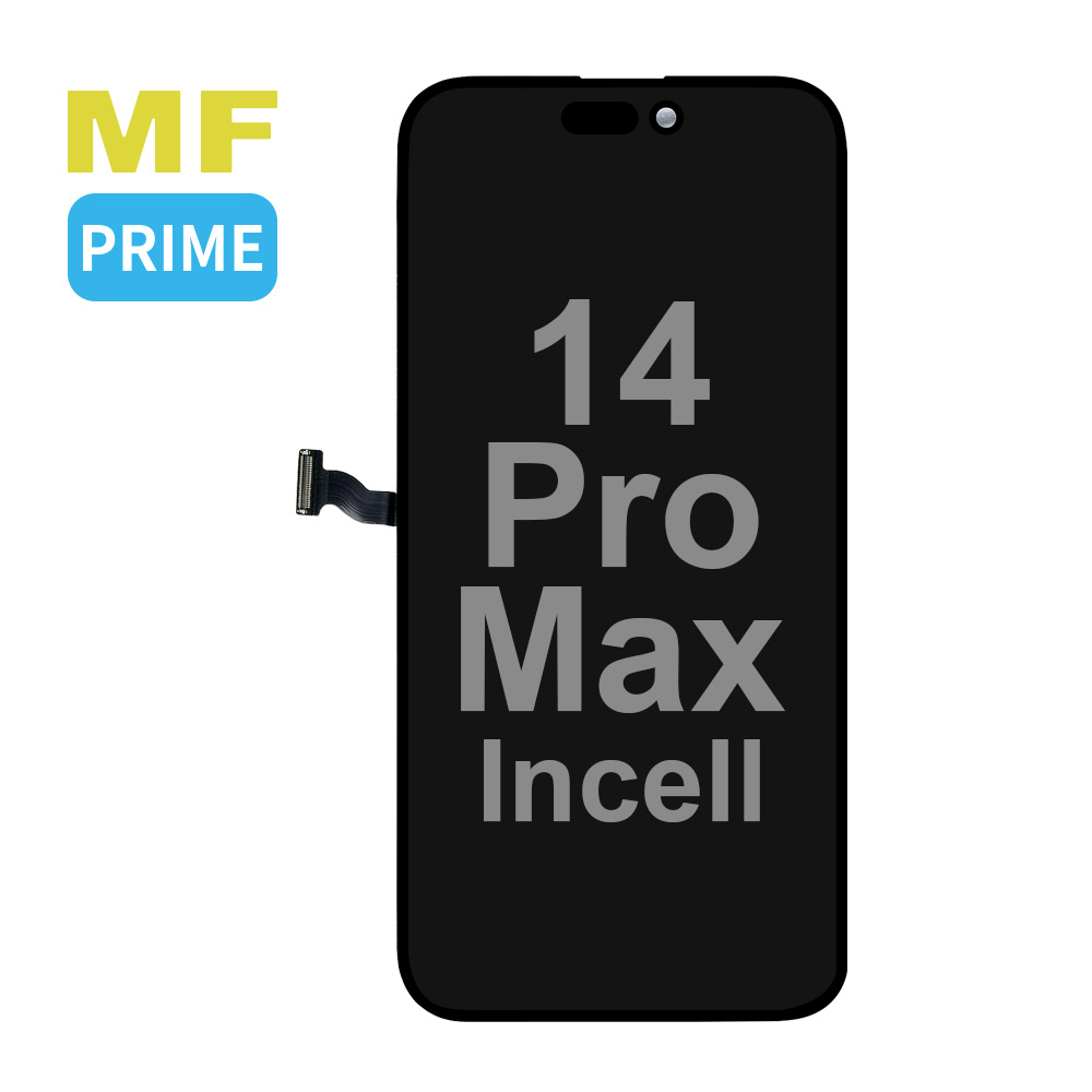 Hausmarke MF Prime FHD Incell LCD-Halterung für iPhone 14 Pro Max Schwarz + kostenloses MF-Vollglas