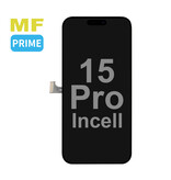 MF Display Support LCD incell incell MF Prime FHD de marque maison pour iPhone 15 Pro noir + verre complet MF gratuit