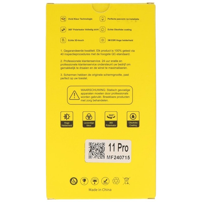 MF Display Supporto LCD incell MF Prime del marchio interno per iPhone 11 Pro nero + MF Full Glass gratuito