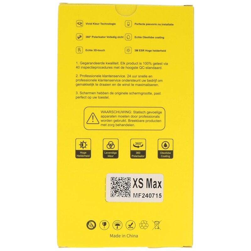 MF Display Supporto LCD incell MF Prime del marchio interno per iPhone Xs Max nero + MF Full Glass gratuito