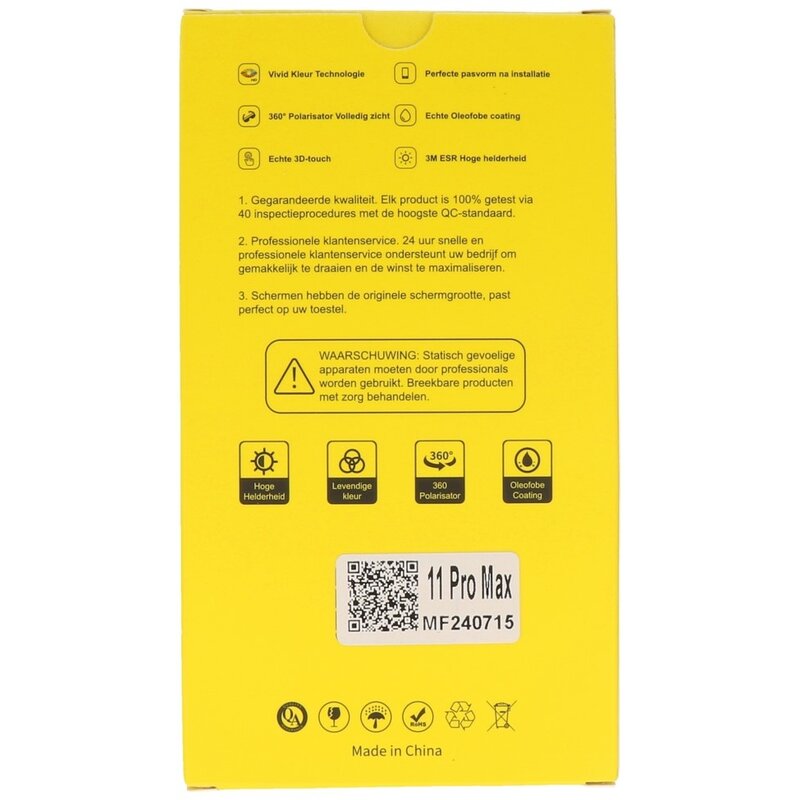 MF Display Supporto LCD incell MF Prime del marchio interno per iPhone 11 Pro Max nero + MF Full Glass gratuito