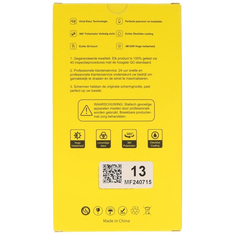 MF Display Supporto LCD incell MF Prime del marchio interno per iPhone 13 nero + MF Full Glass gratuito