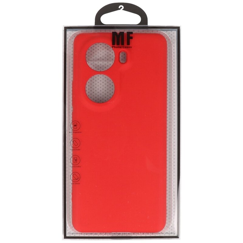Funda de TPU de color de moda para Oppo Reno 11 Rojo