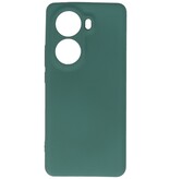 Funda de TPU de color de moda para Oppo Reno 11 verde oscuro