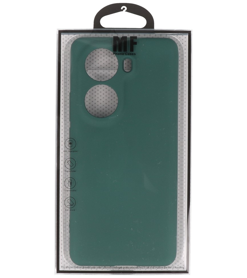 Coque TPU Couleur Mode pour Oppo Reno 11 Vert Foncé