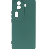 Coque TPU Couleur Mode pour Oppo Reno 11 Pro 5G Vert Foncé